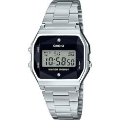 Zegarek Casio Damski Retro Diamond Limited A158WEAD-1EF srebrny. Szare zegarki damskie CASIO, srebrne. Za 291,99 zł.