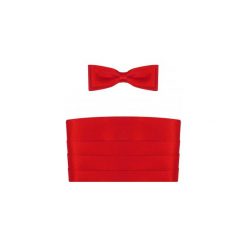 Czerwony pas smokingowy z muchą slim PS01. Czerwone muszki męskie Modini Moda Męska, na co dzień, bez wzorów, z poliesteru, eleganckie. Za 99,00 zł.