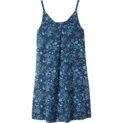 Sukienka shirtowa z nadrukiem bonprix ciemnoniebiesko-niebieski z nadrukiem. Niebieskie sukienki dziewczęce bonprix, na lato, z nadrukiem, z długim rękawem, długie, maxi. Za 34,99 zł.
