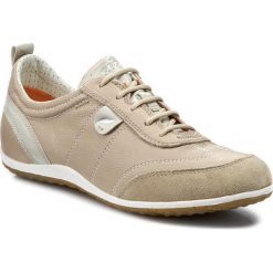 Półbuty GEOX - D Vega A D3209A 04322 C6738 Lt Taupe. Brązowe creepersy damskie Geox, z materiału, na płaskiej podeszwie. W wyprzedaży za 349,00 zł.