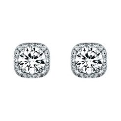 Pozłacane kolczyki z kryształami. Szare kolczyki damskie Diamond Style, z kryształem, złote. W wyprzedaży za 77,95 zł.
