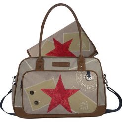 Torebki klasyczne damskie: Torba w kolorze beżowym na akcesoria do przewijania – 48 x 30 x 16 cm