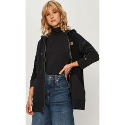 Tommy Hilfiger - Bluza. Niebieskie bluzy damskie TOMMY HILFIGER, s, bez wzorów, z bawełny, bez rękawów, z kapturem. Za 599,90 zł.