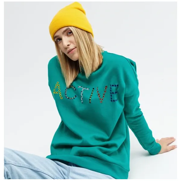 Lotto Bluza Burolori , zielony, rozmiar S. Zielone bluzy damskie Lotto, s, z aplikacjami, z bawełny, bez rękawów, bez kaptura. Za 129,99 zł.