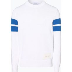 Calvin Klein - Sweter męski, czarny. Czarne swetry męskie marki Calvin Klein, m, w paski, sportowe, bez kołnierzyka, bez kaptura. Za 499,95 zł.