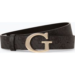 Guess Jeans - Pasek damski, beżowy. Brązowe paski damskie marki Guess Jeans, w paski, z jeansu. Za 199,95 zł.