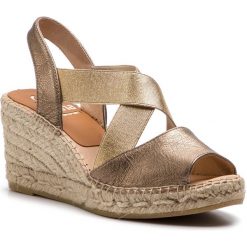 Espadryle KANNA - 19KV8071 Galaxy Mat.Smoke. Żółte espadryle damskie marki Kanna, bez wzorów, ze skóry, bez obcasa, na obcasie. Za 339,00 zł.