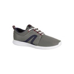 Buty męskie do chodu sportowego Soft 140 siateczka szaro-niebieska. Szare buty sportowe męskie marki NEWFEEL, z poliesteru, bez zapięcia, trekkingowe. W wyprzedaży za 59,99 zł.