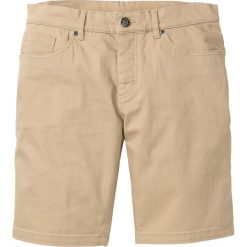 Bermudy ze stretchem Regular Fit bonprix beżowy. Brązowe spodenki i szorty męskie bonprix, m, bez wzorów. Za 84,99 zł.