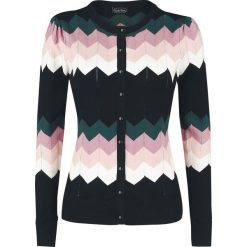 Voodoo Vixen Julia Pink Chevon Kardigan wielokolorowy. Różowe bluzy damskie Voodoo Vixen, l, bez wzorów, bez rękawów, bez kaptura. Za 184,90 zł.