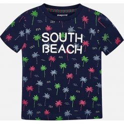 Mayoral - T-shirt dziecięcy 92-134 cm. Niebieskie t-shirty chłopięce Mayoral, z nadrukiem, z bawełny, bez rękawów. Za 63,90 zł.