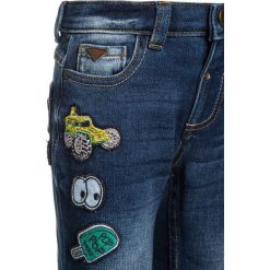 Mothercare BADGE TURN UP Jeansy Slim Fit denim. Niebieskie jeansy męskie marki mothercare, z elastanu. Za 129,00 zł.