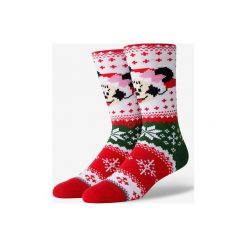 Stance Minnie Claus Skarpetki Czerwony Biały. Czerwone skarpetki męskie Stance, z motywem z bajki, z elastanu. Za 94,95 zł.