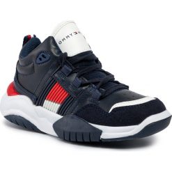 Sneakersy TOMMY HILFIGER - High Top Lace-Up Sneaker T3B4-30486-0815 M Blue 800. Niebieskie trampki chłopięce TOMMY HILFIGER, bez wzorów, ze skóry ekologicznej, na sznurówki. W wyprzedaży za 239,00 zł.