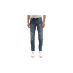 Jeansy slim fit Jack Jones 12131970 MIKE. Niebieskie jeansy męskie Jack & Jones, m, bez wzorów. Za 192,07 zł.