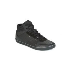 Buty Geox U BOX. Czarne trampki męskie Geox, bez wzorów, bez zapięcia. Za 351,20 zł.