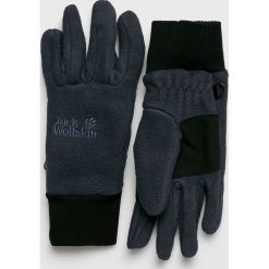 Jack Wolfskin - Rękawiczki. Niebieskie rękawiczki męskie Jack Wolfskin, bez wzorów, z poliesteru. W wyprzedaży za 69,90 zł.