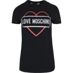 T-shirt Love Moschino. Czarne koszulki damskie xs, bez wzorów, z włoskim kołnierzykiem, bez rękawów. Za 209,00 zł.