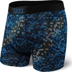 Męskie bokserki SAXX Vibe Ocean Camo. Zielone bokserki męskie Saxx, bez wzorów, z dzianiny. Za 110,99 zł.