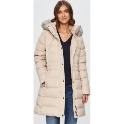 Tommy Hilfiger - Kurtka puchowa. Brązowe kurtki damskie TOMMY HILFIGER, s, bez wzorów, z poliesteru, długie. Za 1399,00 zł.