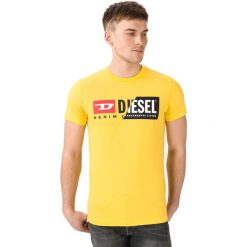 Diesel T-Diego Koszulka Żółty. Żółte podkoszulki męskie Diesel, s, z nadrukiem, z bawełny, z krótkim rękawem. Za 219,95 zł.