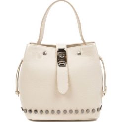 Mangotti torebka SS19 MG beżowy. Brązowe torebki klasyczne damskie Mangotti, w paski, ze skóry, eleganckie, na ramię, bez dodatków. Za 1049,00 zł.