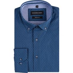 Koszula SIMONE KDGR000738. Niebieskie koszule męskie Giacomo Conti, m, bez wzorów, z bawełny, button down, bez rękawów. Za 299,00 zł.