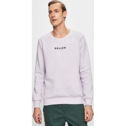 Review - Bluza. Niebieskie bluzy męskie Review, xl, z nadrukiem, z bawełny, z kapturem, bez rękawów, bez kaptura. W wyprzedaży za 59,90 zł.