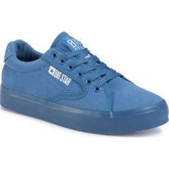 Tenisówki BIG STAR - FF274A181 Blue. Niebieskie półbuty damskie BIG STAR, bez wzorów, z gumy, bez zapięcia. Za 129,00 zł.