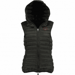 Geographical Norway kamizelka damska Vafne S czarna. Czarne kurtki damskie Geographical Norway, s, bez wzorów, bez kaptura. Za 229,00 zł.