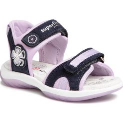 Sandały SUPERFIT - 6-06127-80 M Blau/Lila. Fioletowe sandały dziewczęce Superfit, ze skóry, bez zapięcia. Za 229,00 zł.