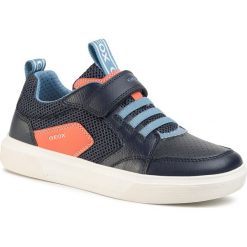 Sneakersy GEOX - J Nettuno B.C J02AWC 014BU C0820 D Navy/Orange. Niebieskie trampki chłopięce Geox, bez wzorów, ze skóry ekologicznej, na rzepy. Za 279,00 zł.