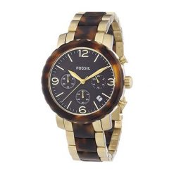 Zegarek "JR1382" w kolorze brązowo-złotym. Analogowe zegarki damskie marki Festina & Hugo Boss, sztuczne. W wyprzedaży za 419,95 zł.