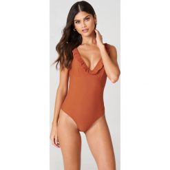 Stroje jednoczęściowe: J&K Swim X NA-KD Jednoczęściowy kostium kąpielowy – Brown,Copper