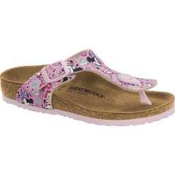 Buty dziecięce: Japonki „Gizeh” w kolorze jasnoróżowym ze wzorem – szerokość N