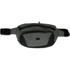Szara Sportowa Saszetka, na Zamek, Trzy Komory, Nerka na Biodro, Regulowany Pasek, Pako Jeans TBAPJNSsaszetkaM19sz. Szare paski męskie Pako Jeans, w paski, z jeansu, sportowe. Za 29,00 zł.