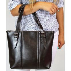 Torebka skórzana elegancka DAN-A T251 czekoladowa - czekolada. Brązowe torebki klasyczne damskie ze skóry, eleganckie, duże. Za 259,99 zł.