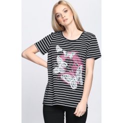 Bluzki damskie: Czarny T-shirt Born To Walk