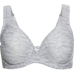Biustonosz t-shirt bonprix jasnoszary melanż. Szare biustonosze bonprix, bez wzorów. Za 54,99 zł.