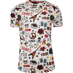 Biały Bawełniany T-Shirt Męski -Brave Soul- Koszulka, Krótki Rękaw, Czaszki, Serca, Mix Wzorów TSBRSSS20NOTEwhite. Białe koszulki męskie Brave Soul, na lato, m, z nadrukiem, z bawełny, casualowe, bez kołnierzyka, krótkie. Za 47,00 zł.