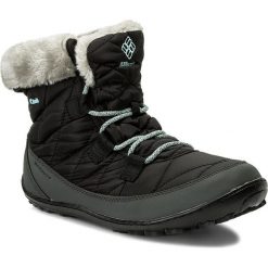 Śniegowce COLUMBIA - Youth Minx Shorty Omni-Heat Waterproof BY1334 Black/Sparay 010. Czarne kozaki damskie Columbia, z tkaniny, bez obcasa, bez zapięcia. W wyprzedaży za 229,00 zł.