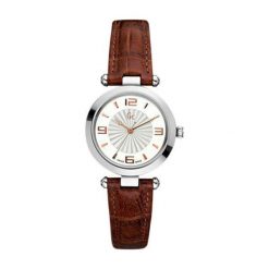 Zegarek "X17001L1" w kolorze brązowo-srebrnym. Pomarańczowe, analogowe zegarki damskie Liu Jo, Guess, srebrne. W wyprzedaży za 299,95 zł.