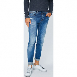 Tommy Jeans - Jeansy. Niebieskie rurki męskie Tommy Jeans, z bawełny. Za 499,90 zł.
