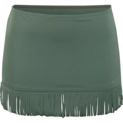 Figi bikini ze spódniczką bonprix oliwkowy. Zielone stroje kąpielowe damskie marki bonprix, bez wzorów. Za 59,99 zł.
