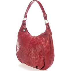 Torebki klasyczne damskie: Skórzana torebka w kolorze czerwonym – 38 x 30 x 17 cm