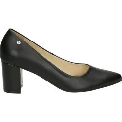 Czółenka - 017G PEL NERO. Żółte czółenka marki Venezia, ze skóry. Za 189,00 zł.
