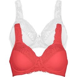 Bielizna damska: Biustonosz "minimizer" (2 szt.) bonprix koralowy + biały