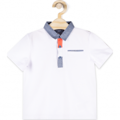 Koszulka. Białe t-shirty chłopięce ELEGANT BABY BOY, bez wzorów, z elastanu, z krótkim rękawem. Za 34,90 zł.