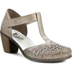 Creepersy damskie: Półbuty RIEKER - 40998-62 Beige