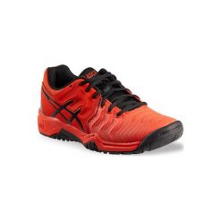 Buty tenisowe Asics Gel Resolution dla juniorów. Różowe buty sportowe męskie Asics, bez zapięcia, tenisowe. Za 229,99 zł.